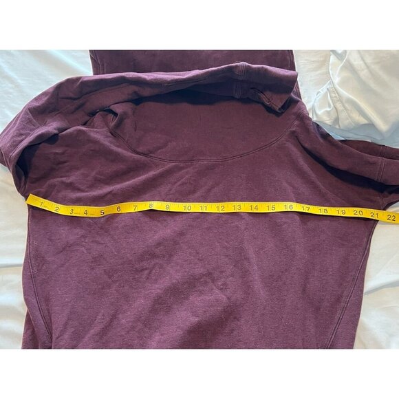 Lululemon Sweatshirt Size 6 Burgundy Stress Less Funnel Neck Hoodie Pullover - Picture 13 of 14